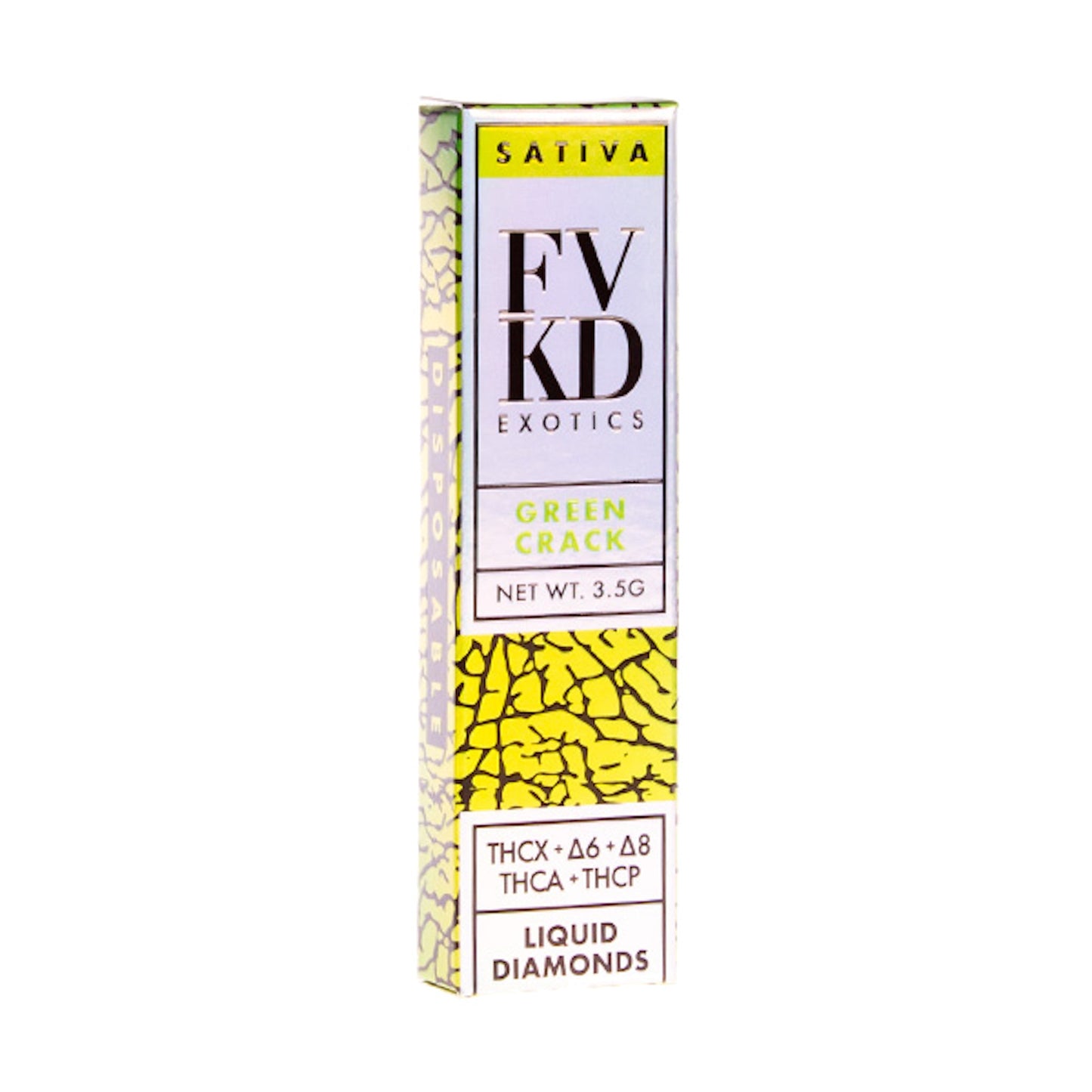 FVKD Exotics Liquid Diamonds Vaporizer - 3500mg Green Crack (S)