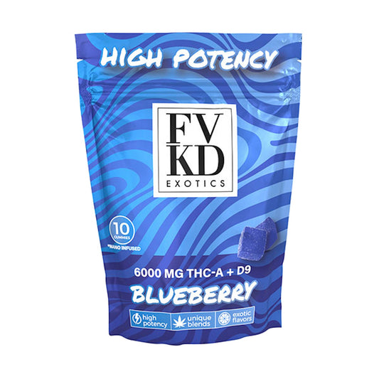 FVKD Exotics THCA + D9 Gummies - 6000mg (10ct) Blueberry