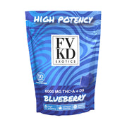 FVKD Exotics THCA + D9 Gummies - 6000mg (10ct) Blueberry