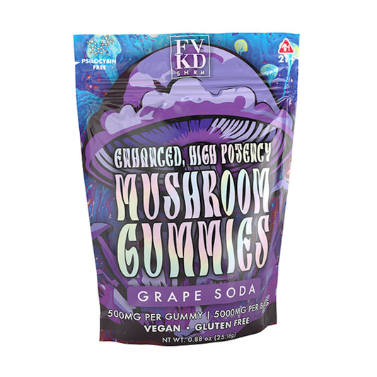 FVKD SHRM High Potency Mushroom Gummies - 5000mg (10ct) Grape Soda