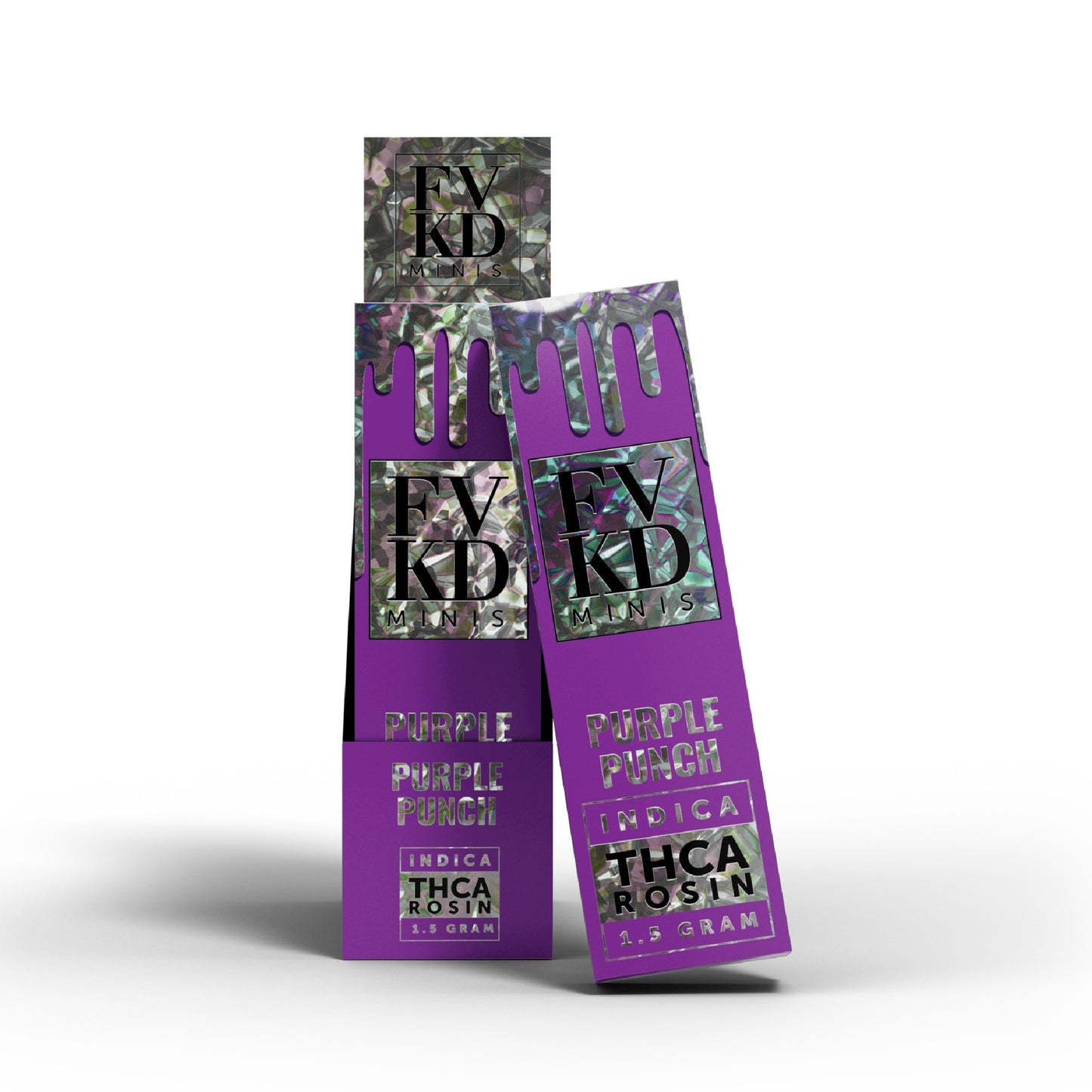 FVKD THC-A Live Rosin Minis Vaporizer - 1500mg Purple Punch (I)