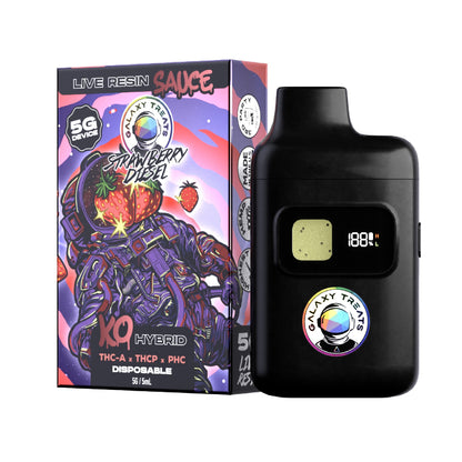 Galaxy Treats Live Resin THC-A Blend Vaporizer - 5000mg Strawberry Diesel