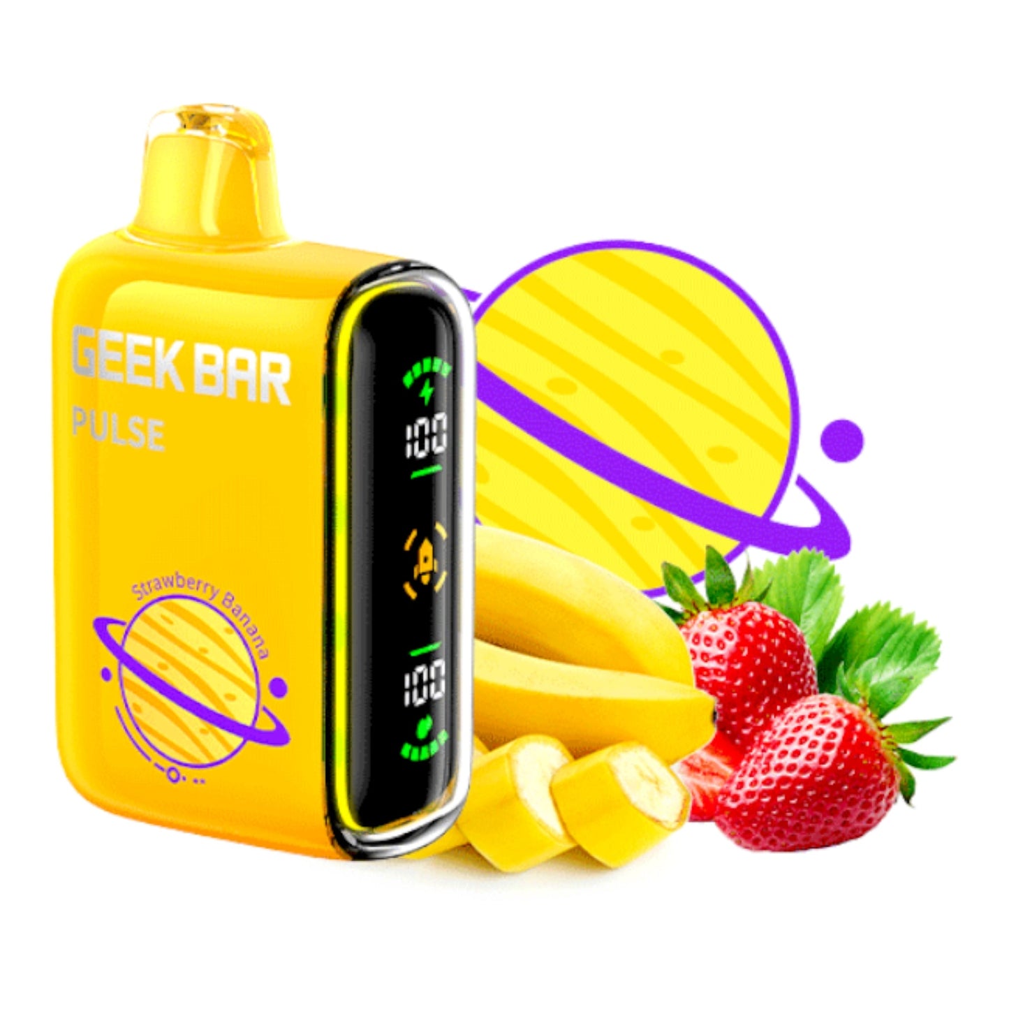 Geek Bar Pulse 15000 Puff Strawberry Banana Nic Vape - 5%