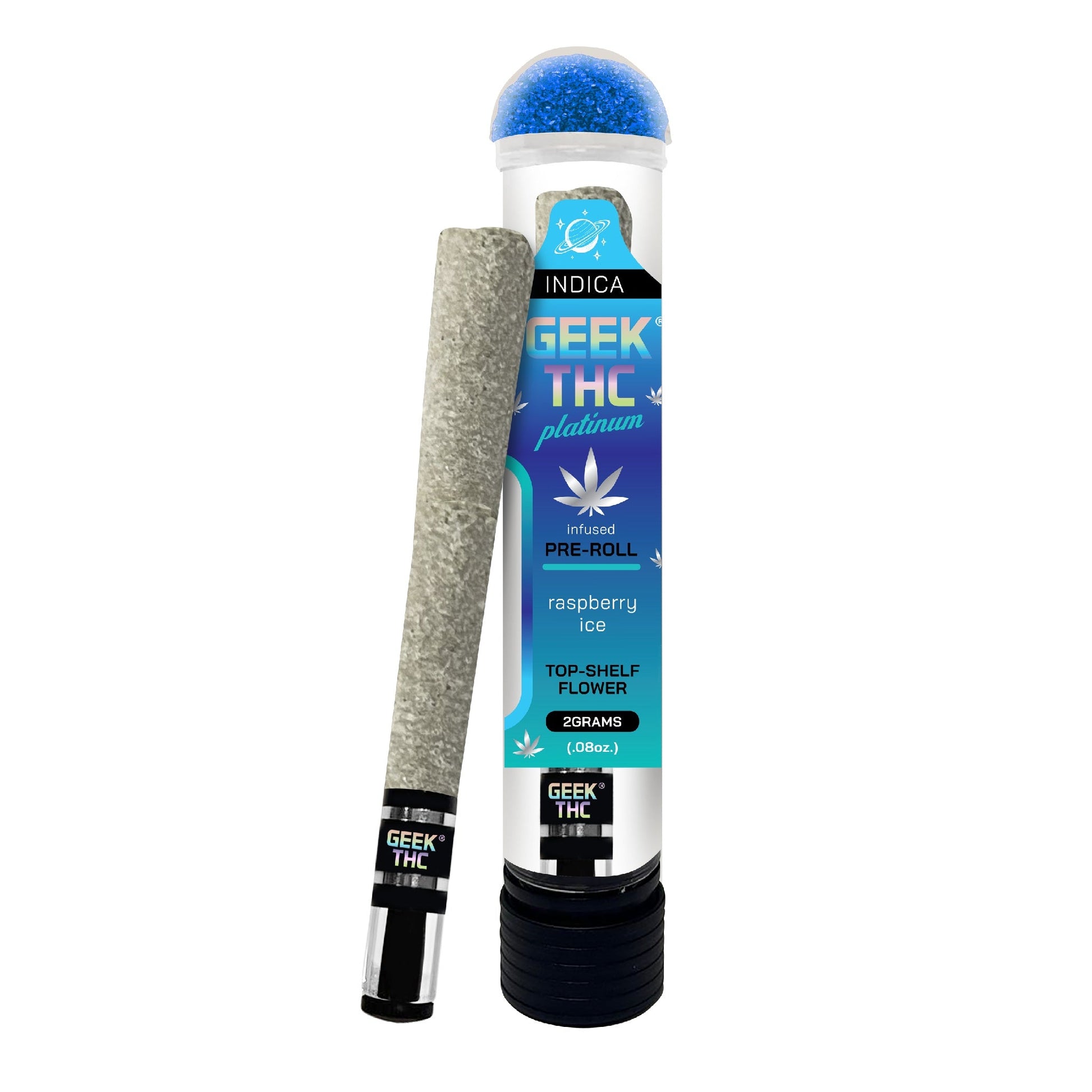 Geek Platinum Glass Tip Infused THC Pre-Roll + Edible - 2g