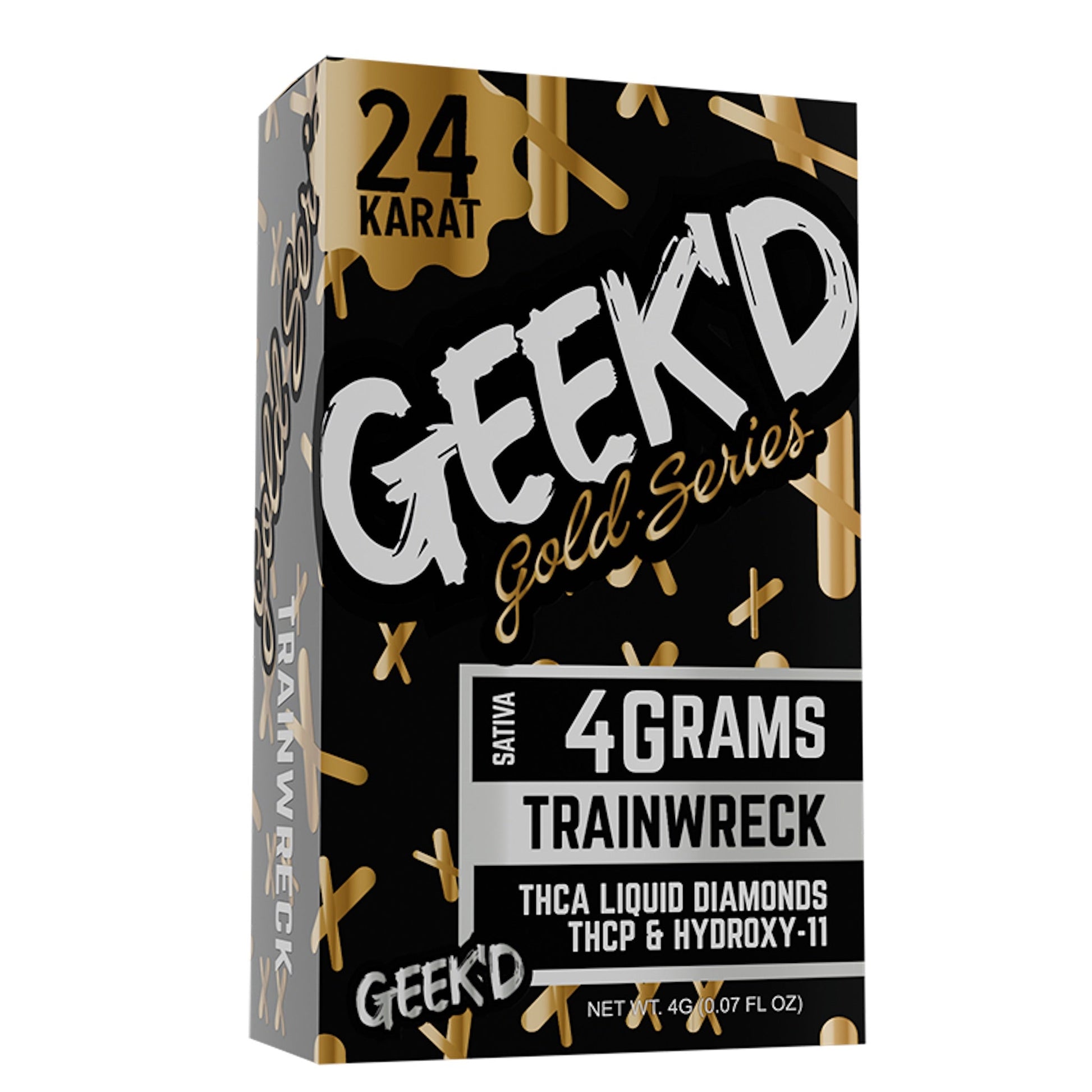 Geekd 24K Gold Series Vaporizer - 4000mg Trainwreck