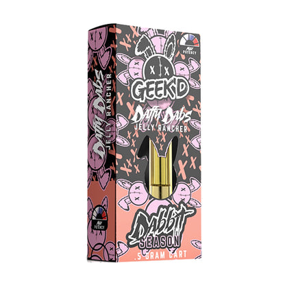 Geekd Dabbit Season THC-A Cartridge - 500mg Daffy Dabs Jelly Rancher (S) / Single Cart