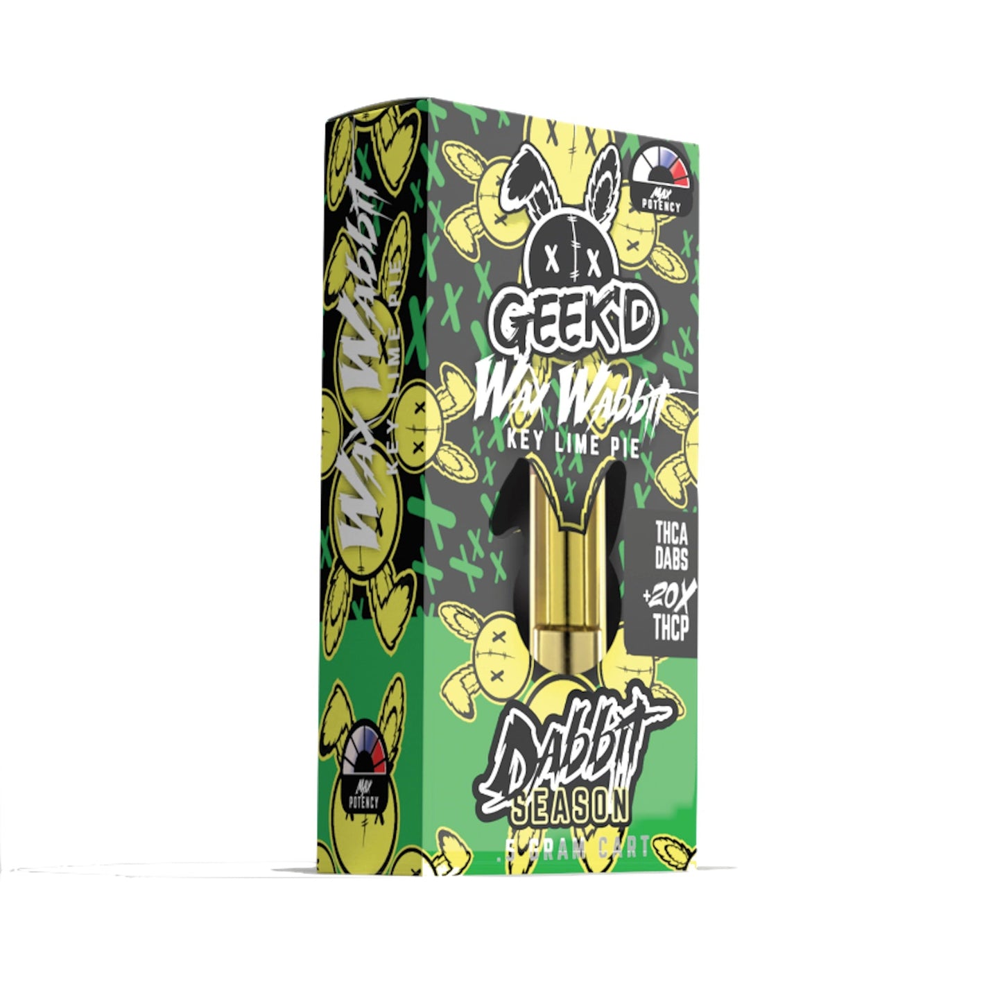 Geekd Dabbit Season THC-A Cartridge - 500mg Wax Wabbit Key Lime Pie