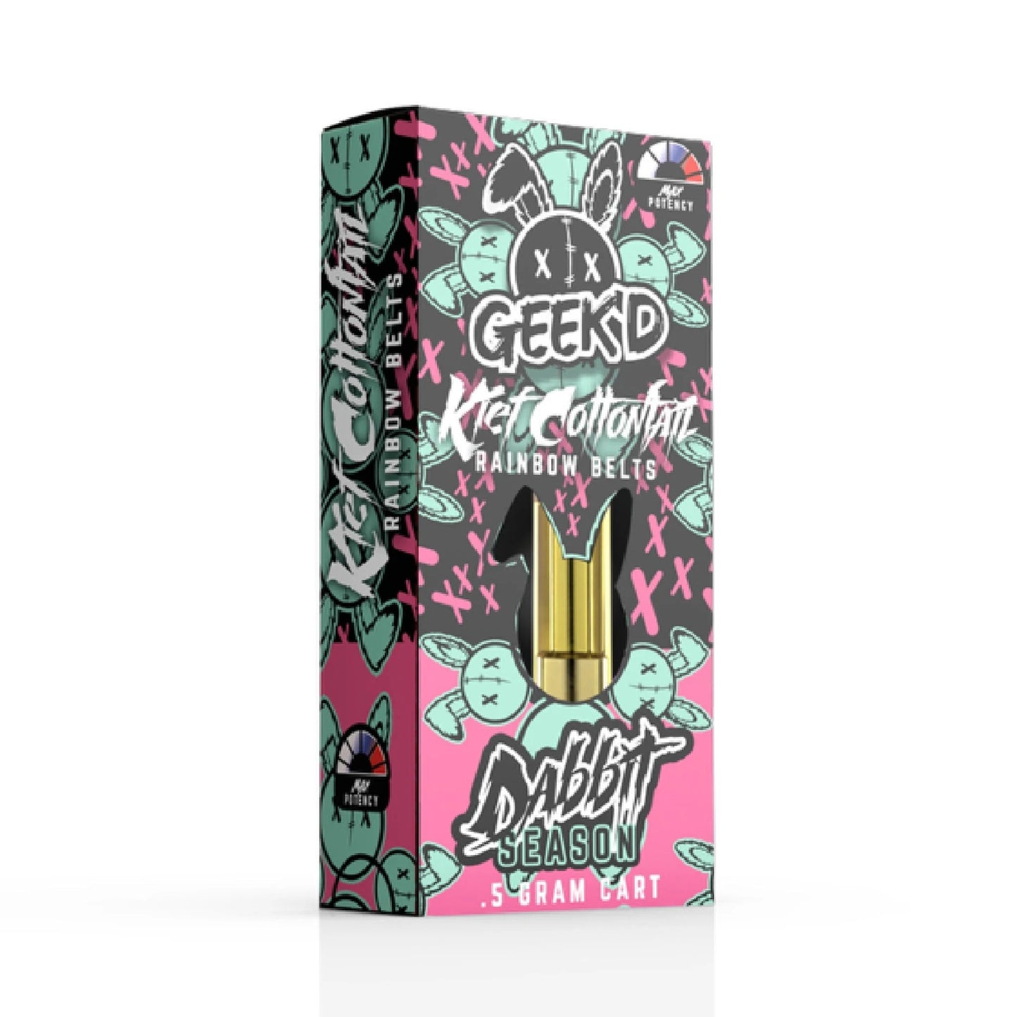 Geekd Dabbit Season THC Device - 500mg Kief Cottontail Rainbow Belts (I)