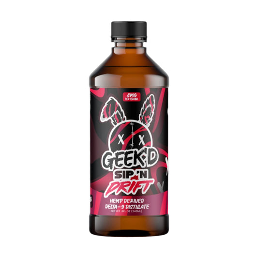 Geekd Sip'n Drift Delta 9 Hemp Derived Syrup - 800mg Cran Razz