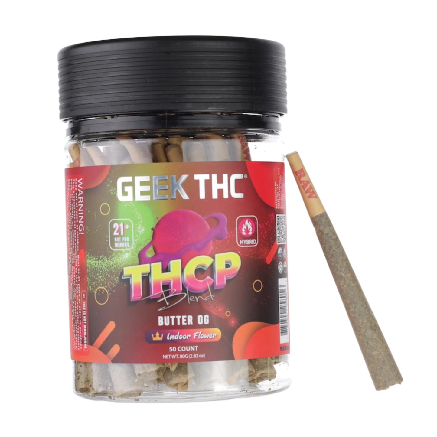 Geekd THC-P Pre-Rolls - 50ct Butter OG (H)