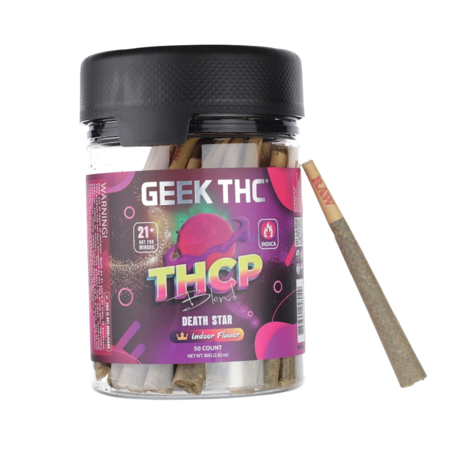 Geekd THC-P Pre-Rolls - 50ct Death Star (I)