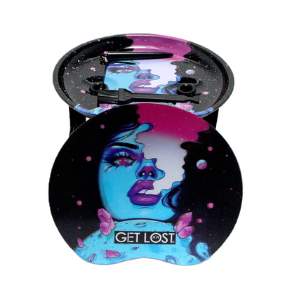 Get Lost 3D Rolling Tray Station Blue Get Lost Girl