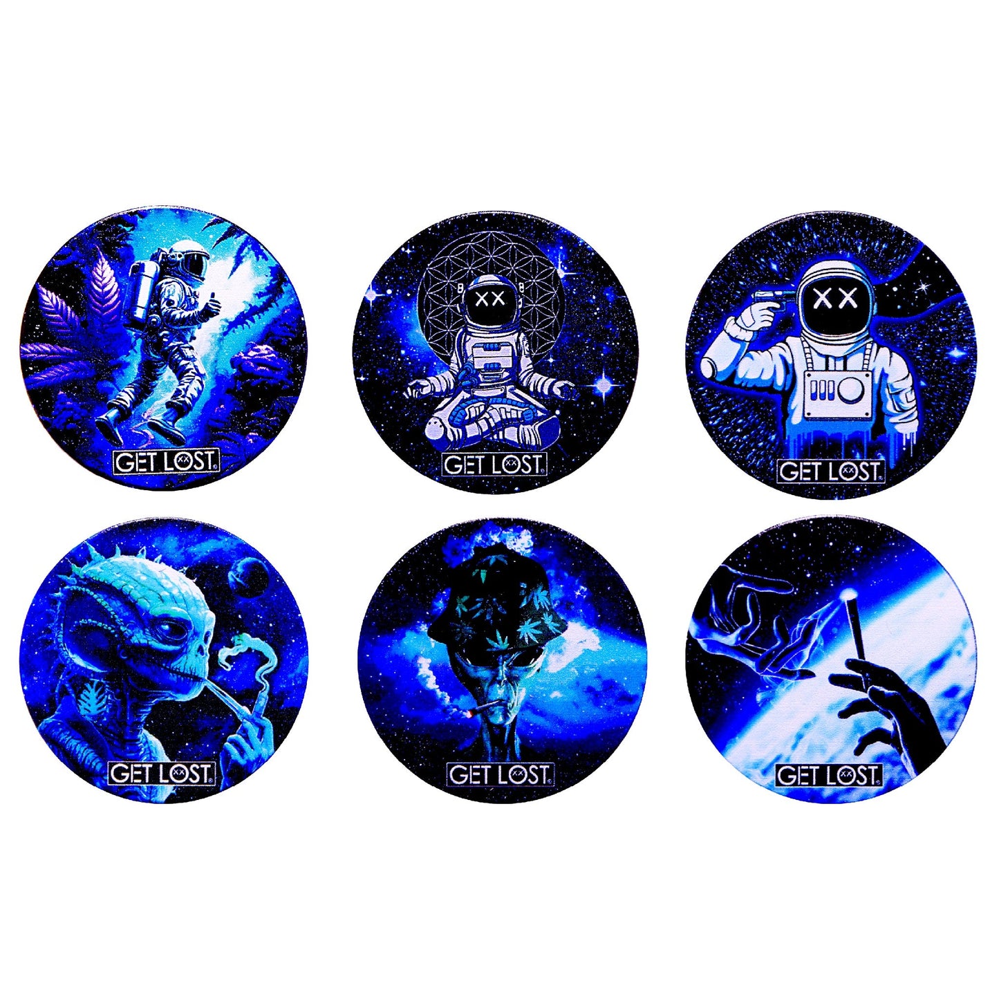 Get Lost 4 Piece Galaxy Grinder - 50mm Set 01