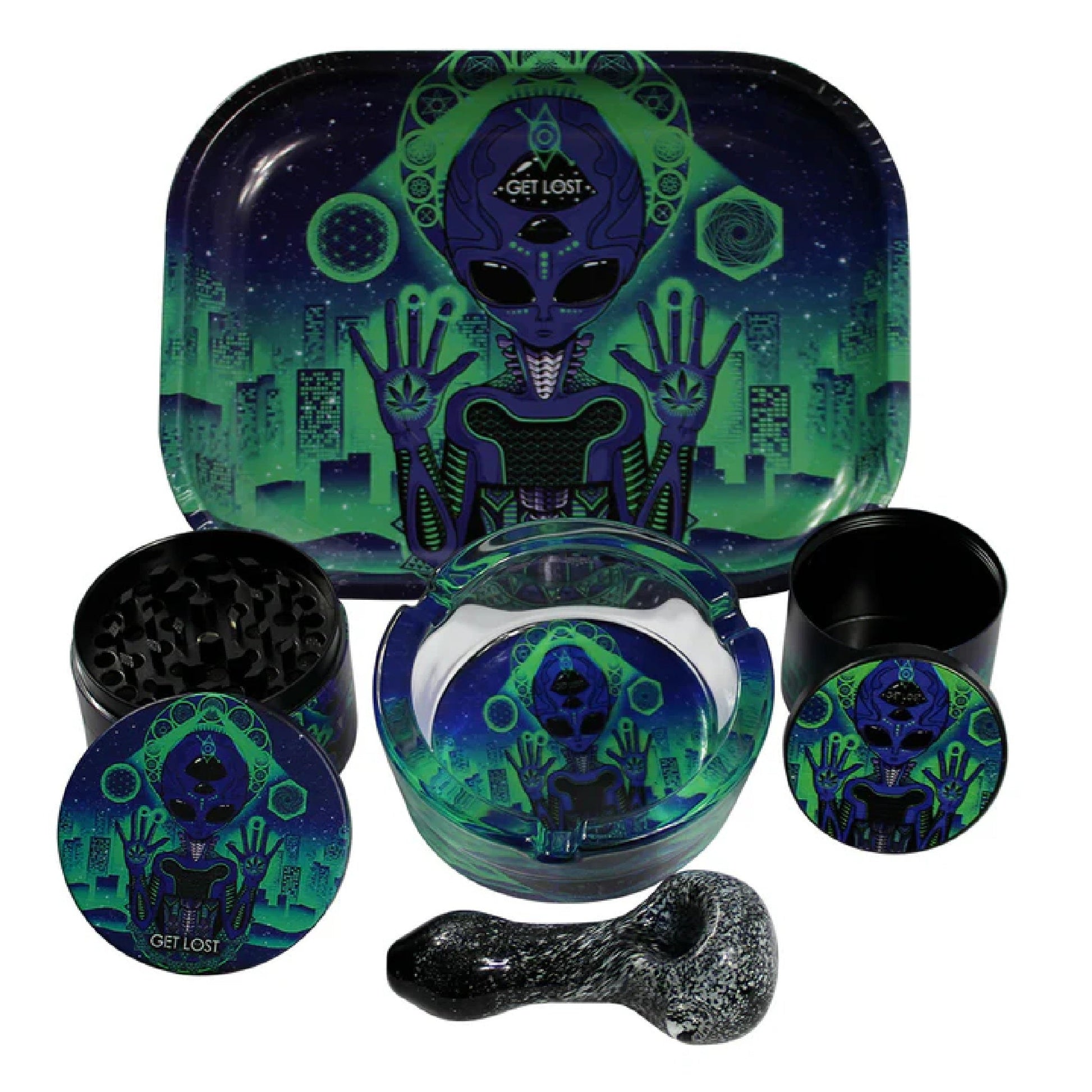 Get Lost 5-in-1 Hand Pipe Gift Set Alien Hands