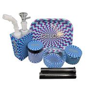 Get Lost 7-in-1 Juice Box Bubbler Gift Set Blue & Purple Spiral