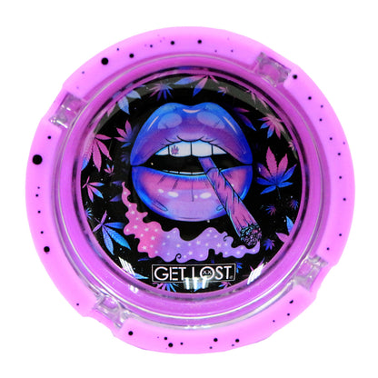 Get Lost Glass Ashtray w/ Silicone Set