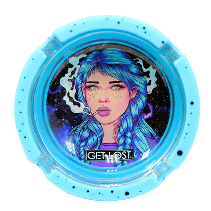 Get Lost Glass Ashtray w/ Silicone Set