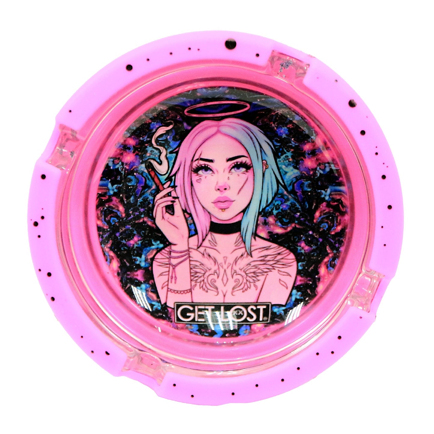 Get Lost Glass Ashtray w/ Silicone Set