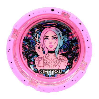 Get Lost Glass Ashtray w/ Silicone Set