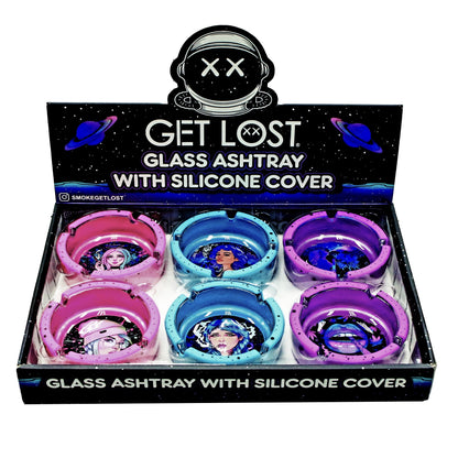 Get Lost Glass Ashtray w/ Silicone Set Set 06