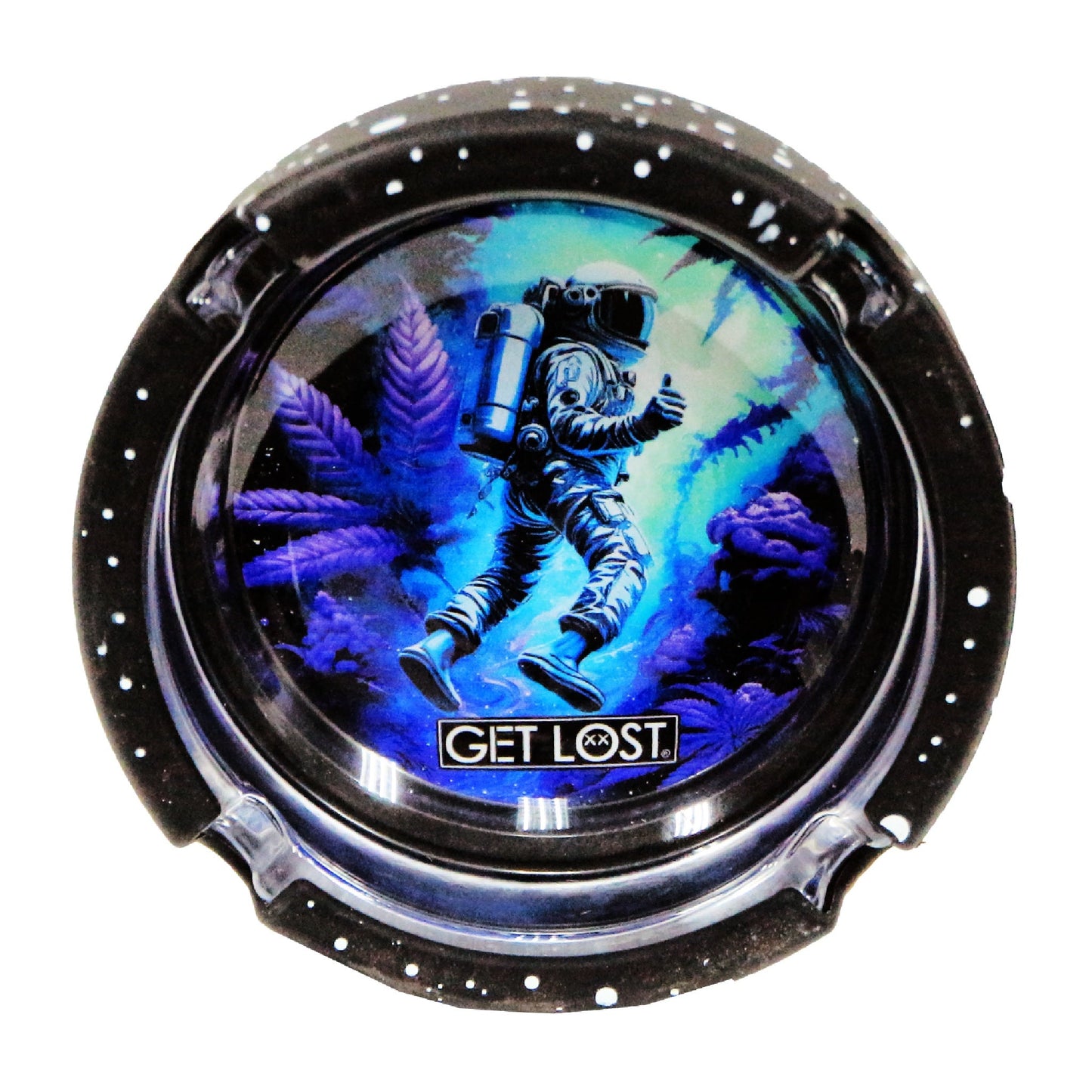 Get Lost Glass Ashtray w/ Silicone Set