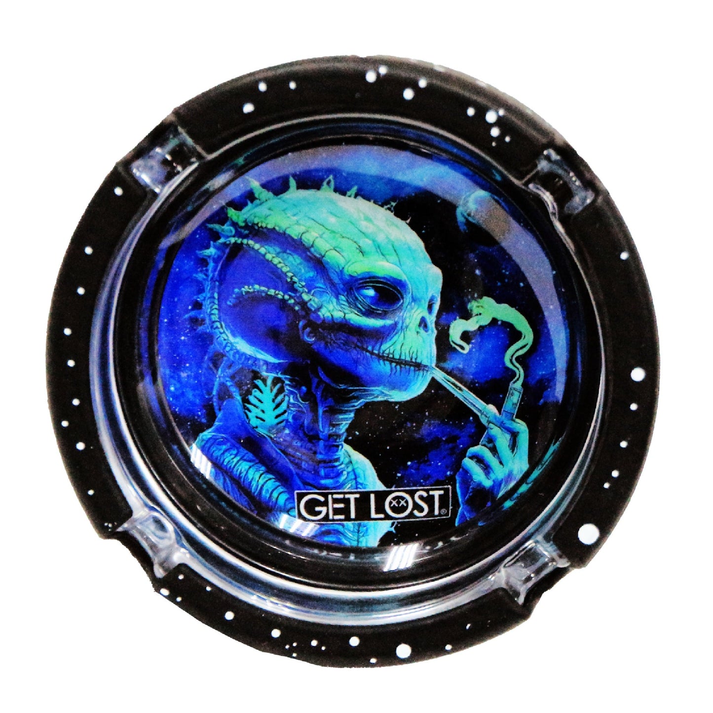 Get Lost Glass Ashtray w/ Silicone Set