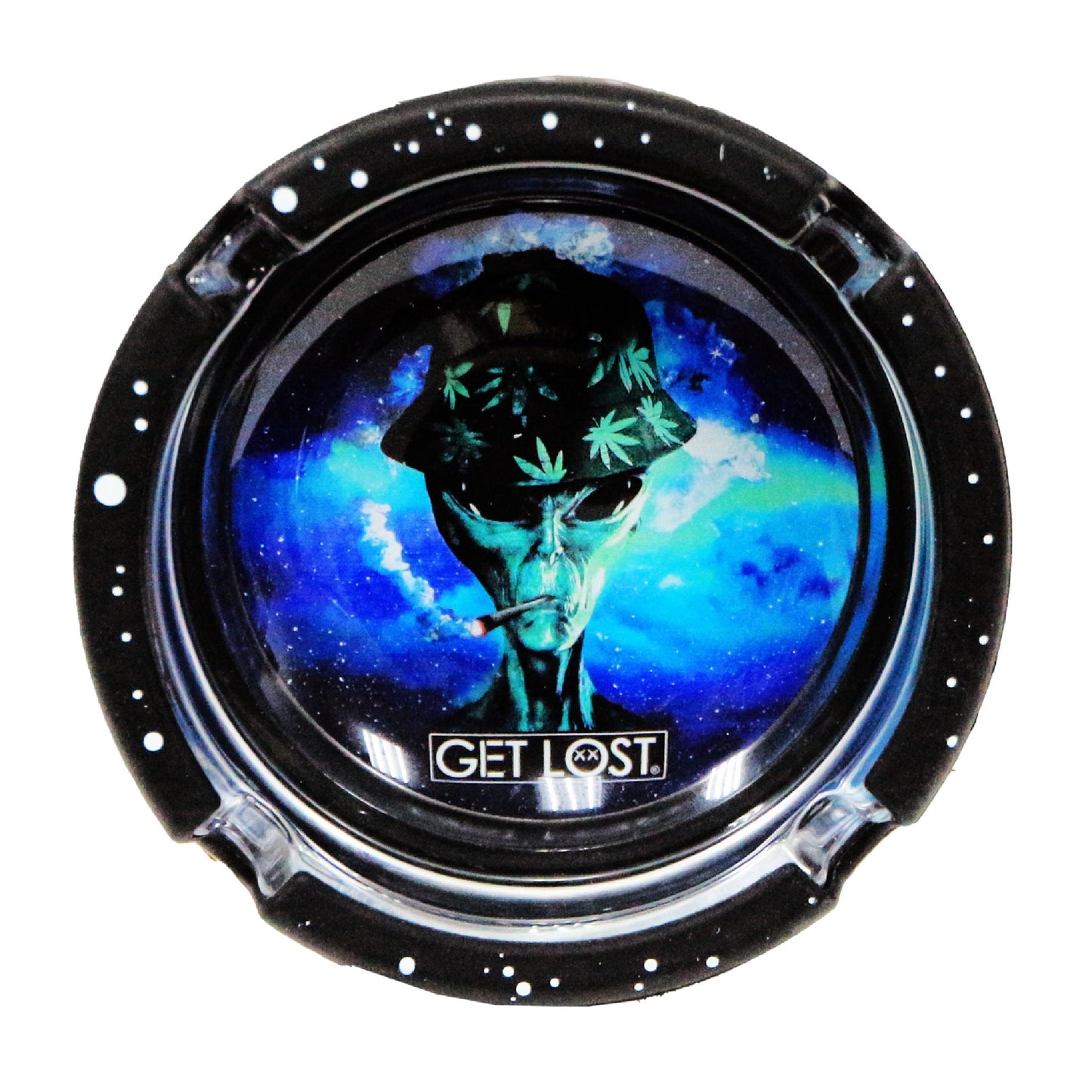 Get Lost Glass Ashtray w/ Silicone Set