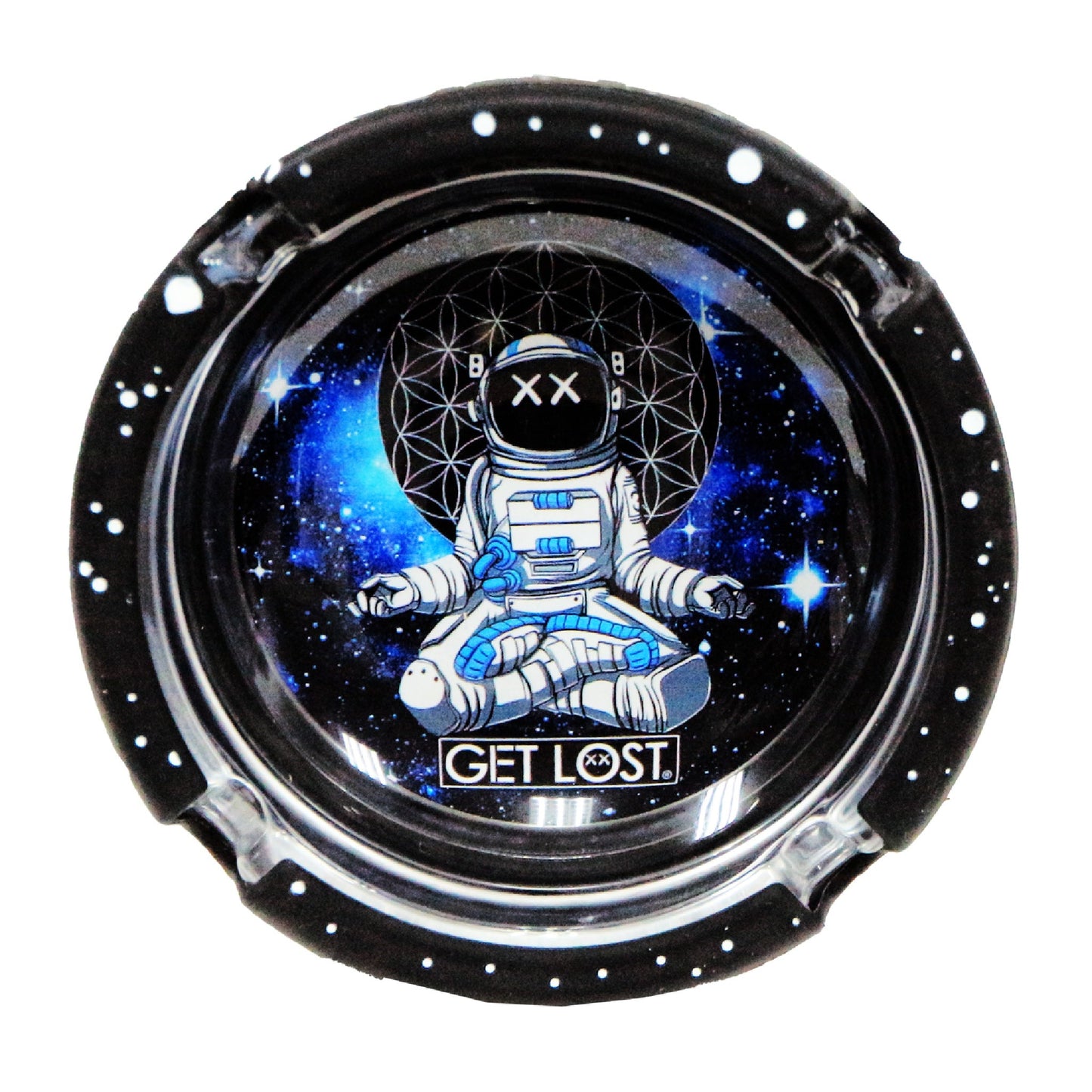 Get Lost Glass Ashtray w/ Silicone Set