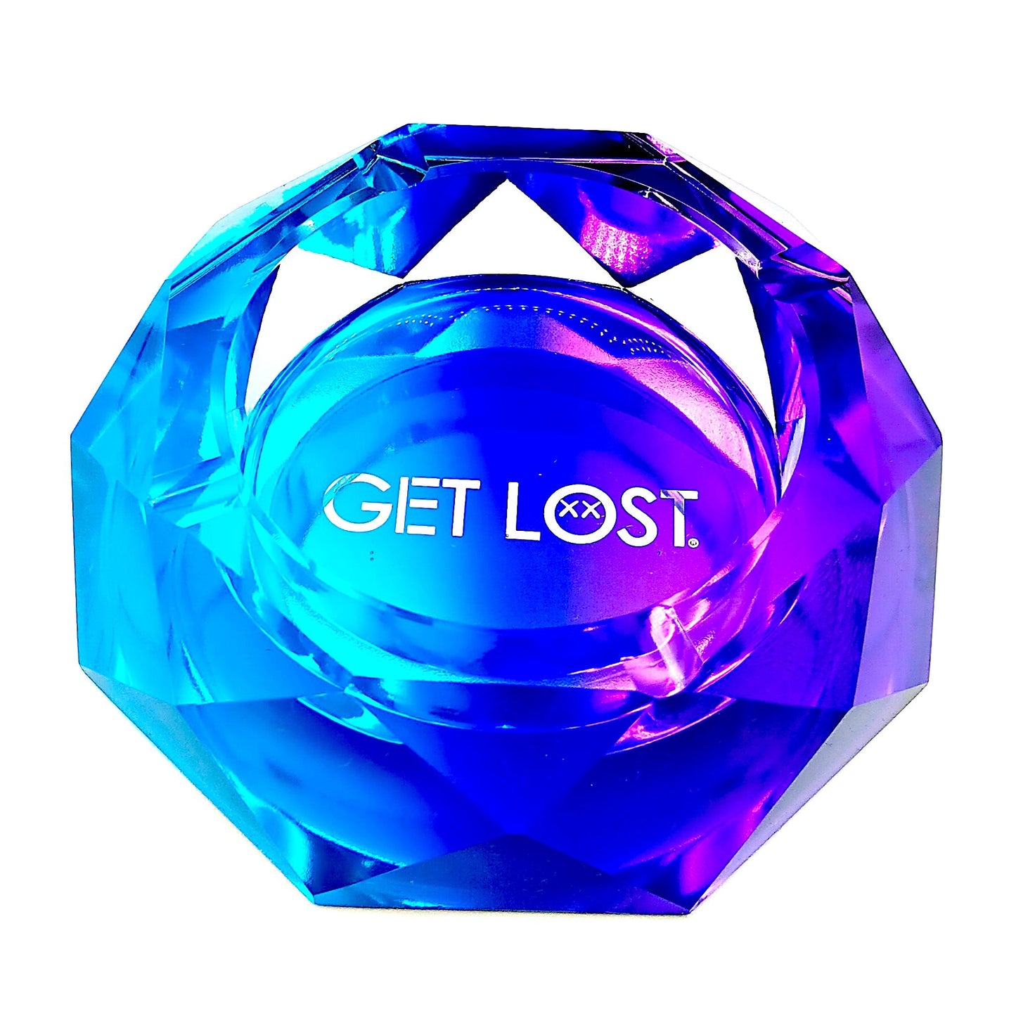 Get Lost Premium Diamond Ashtray Blue Purple