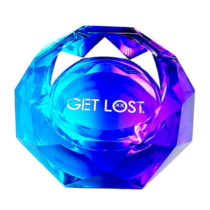 Get Lost Premium Diamond Ashtray Blue Purple