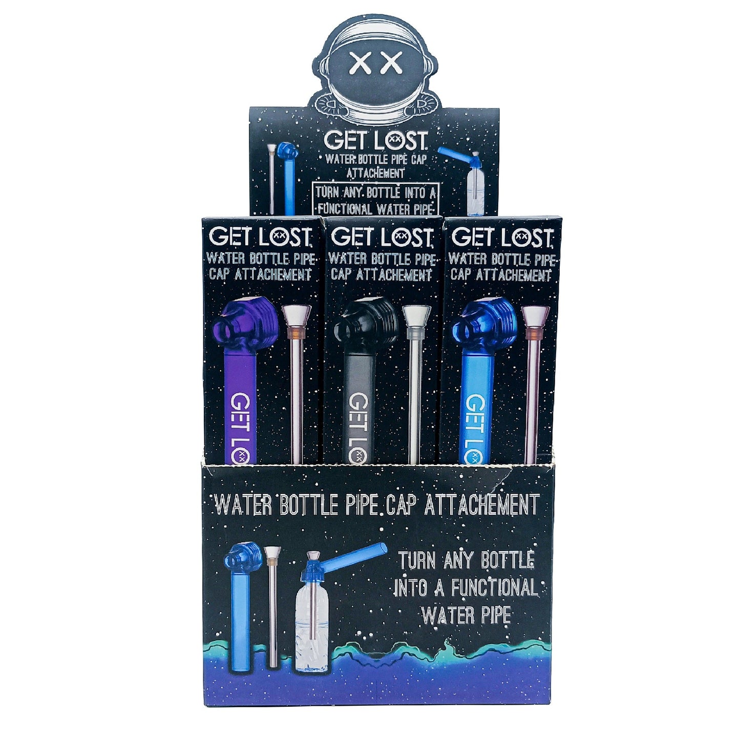 Get Lost Water Bottle Pipe Cap