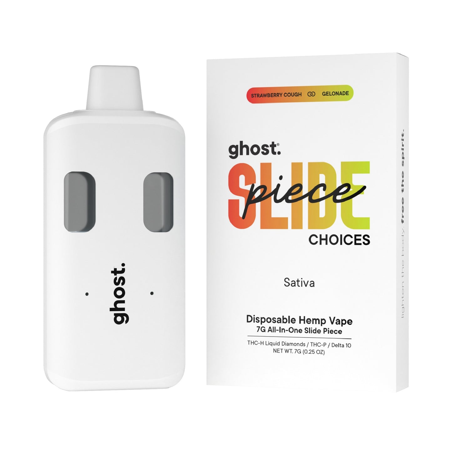 Ghost Slide All-In-One THC-H Device - 7000mg Strawberry Cough x Gelonade