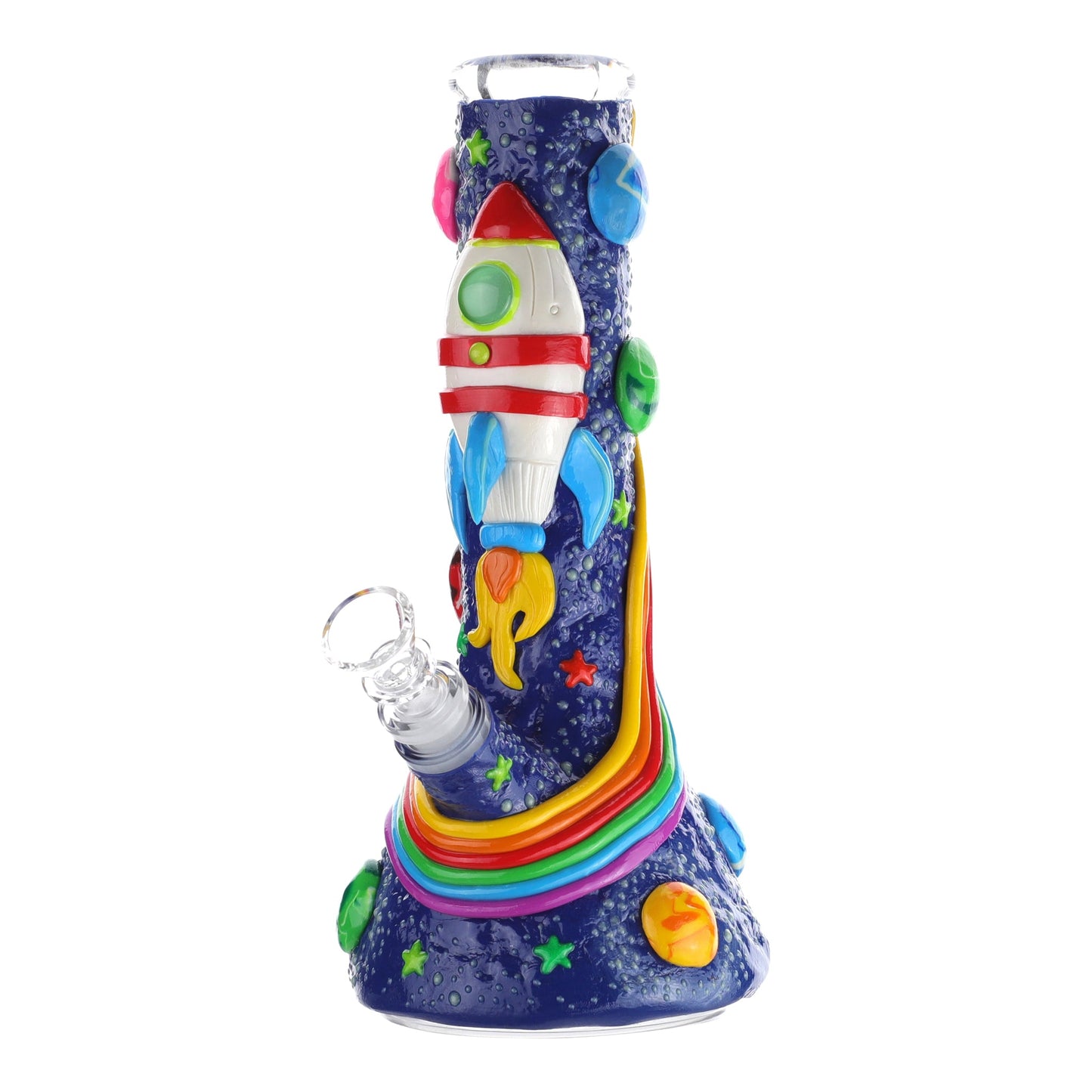 GITD Ground Control Beaker Bong - 10in