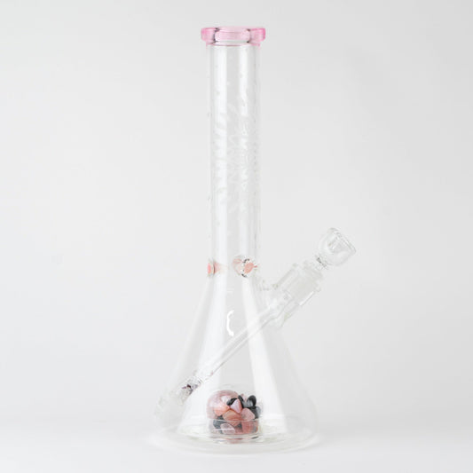 Glassfinity Beaker Bong - 16in Pink