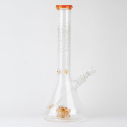 Glassfinity Beaker Bong - 16in Orange Elvis