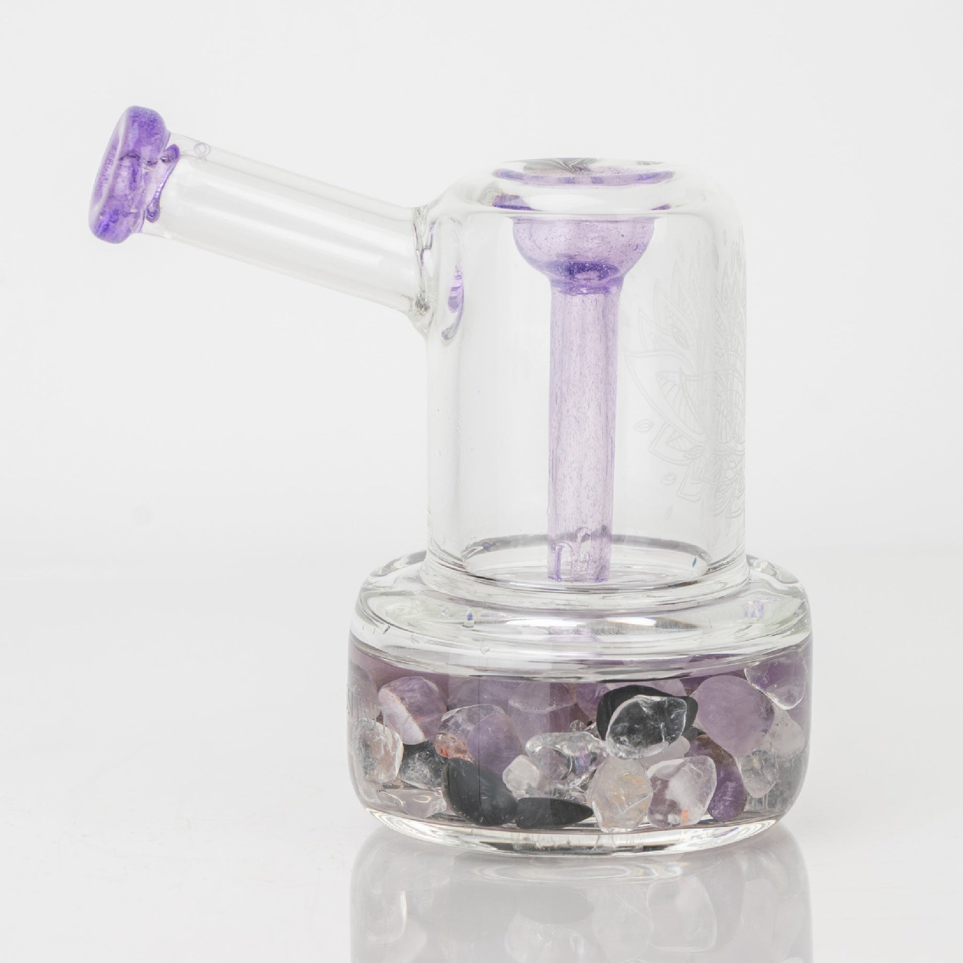 Glassfinity Bubbler Bong - 4.5in Purple