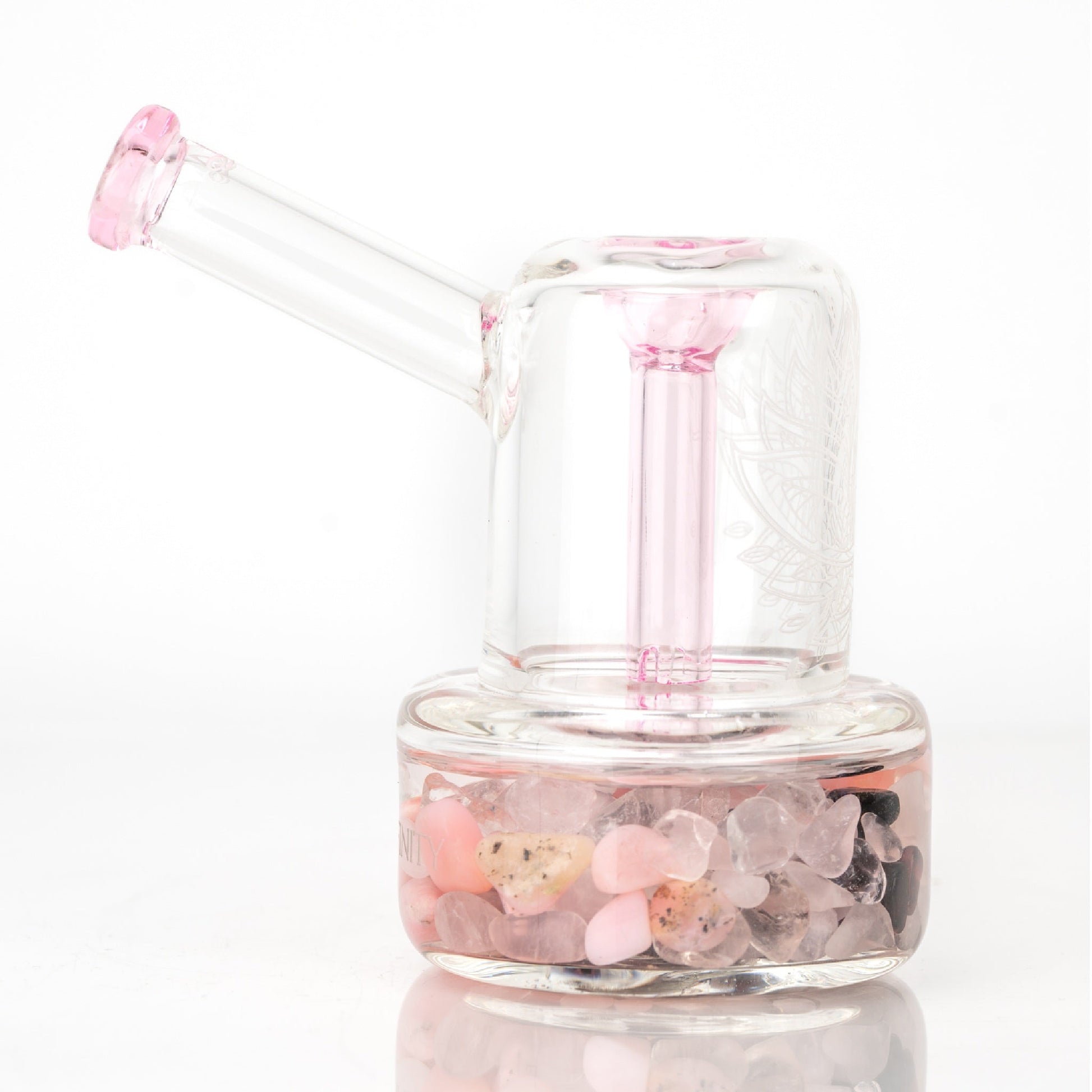 Glassfinity Bubbler Bong - 4.5in Pink