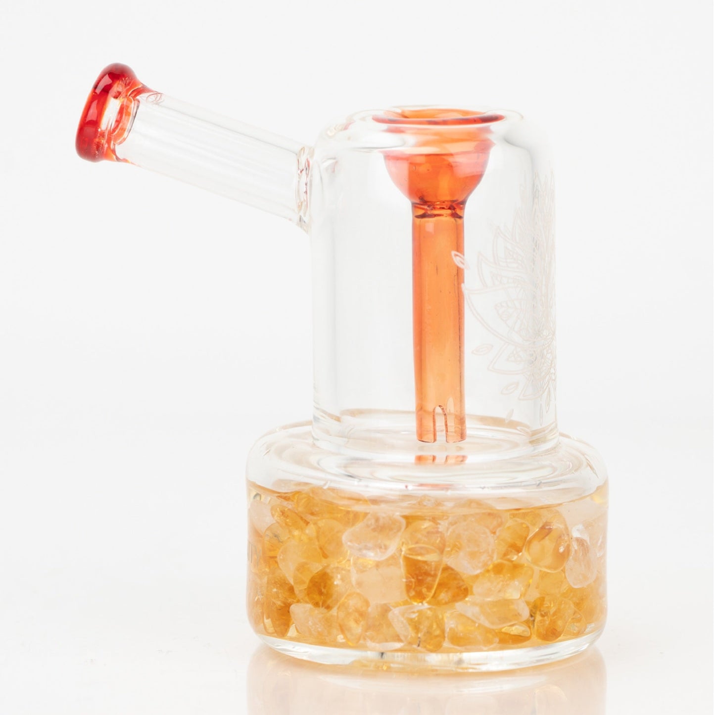 Glassfinity Bubbler Bong - 4.5in Orange