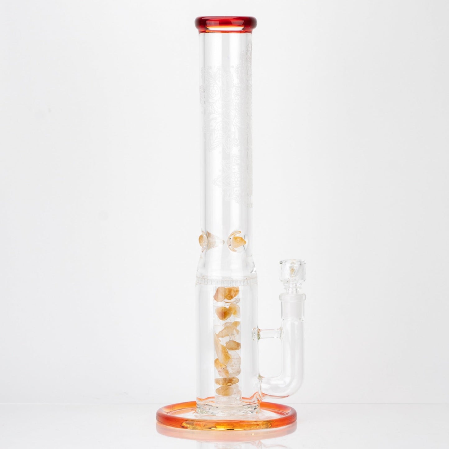 Glassfinity Prisim Stemless Bong - 12in Orange