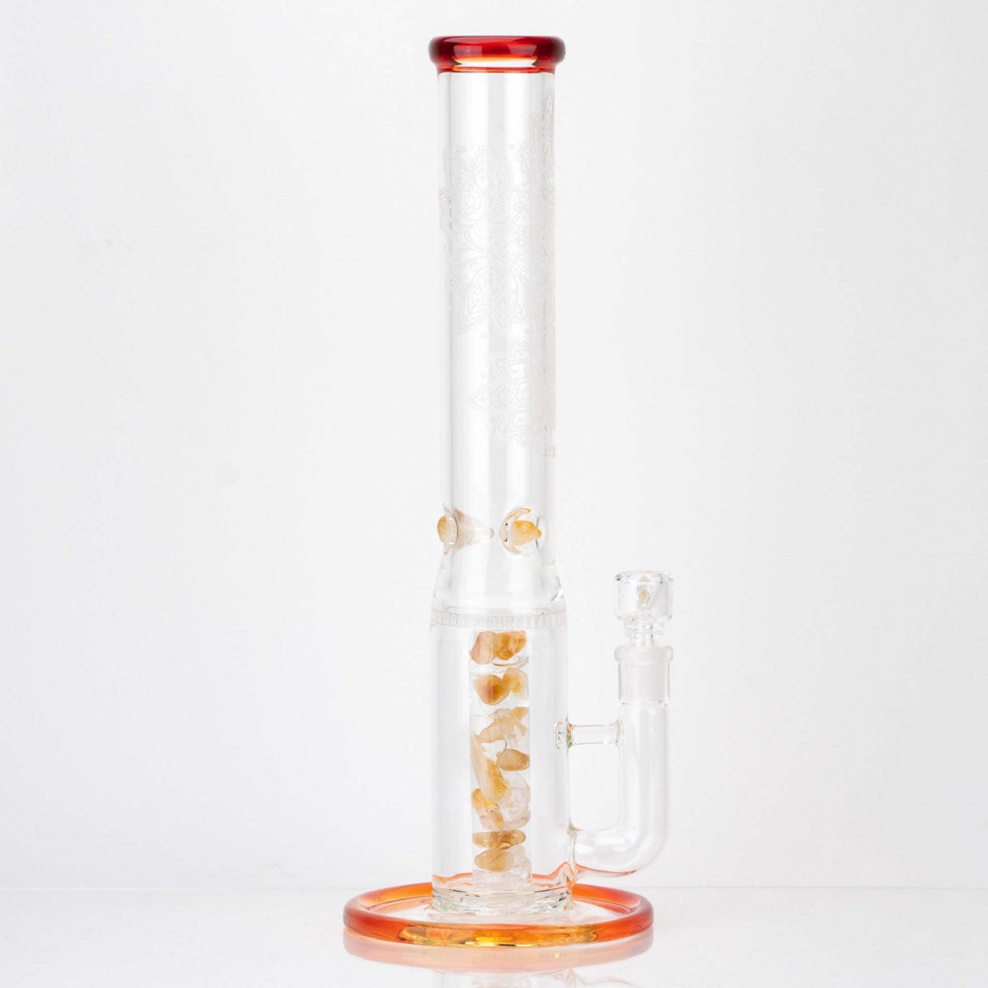 Glassfinity Prisim Stemless Bong - 12in Orange