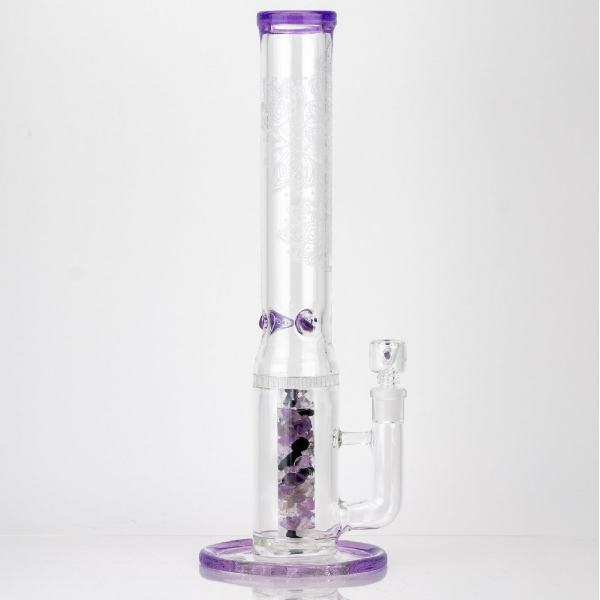 Glassfinity Prisim Stemless Bong - 12in Purple