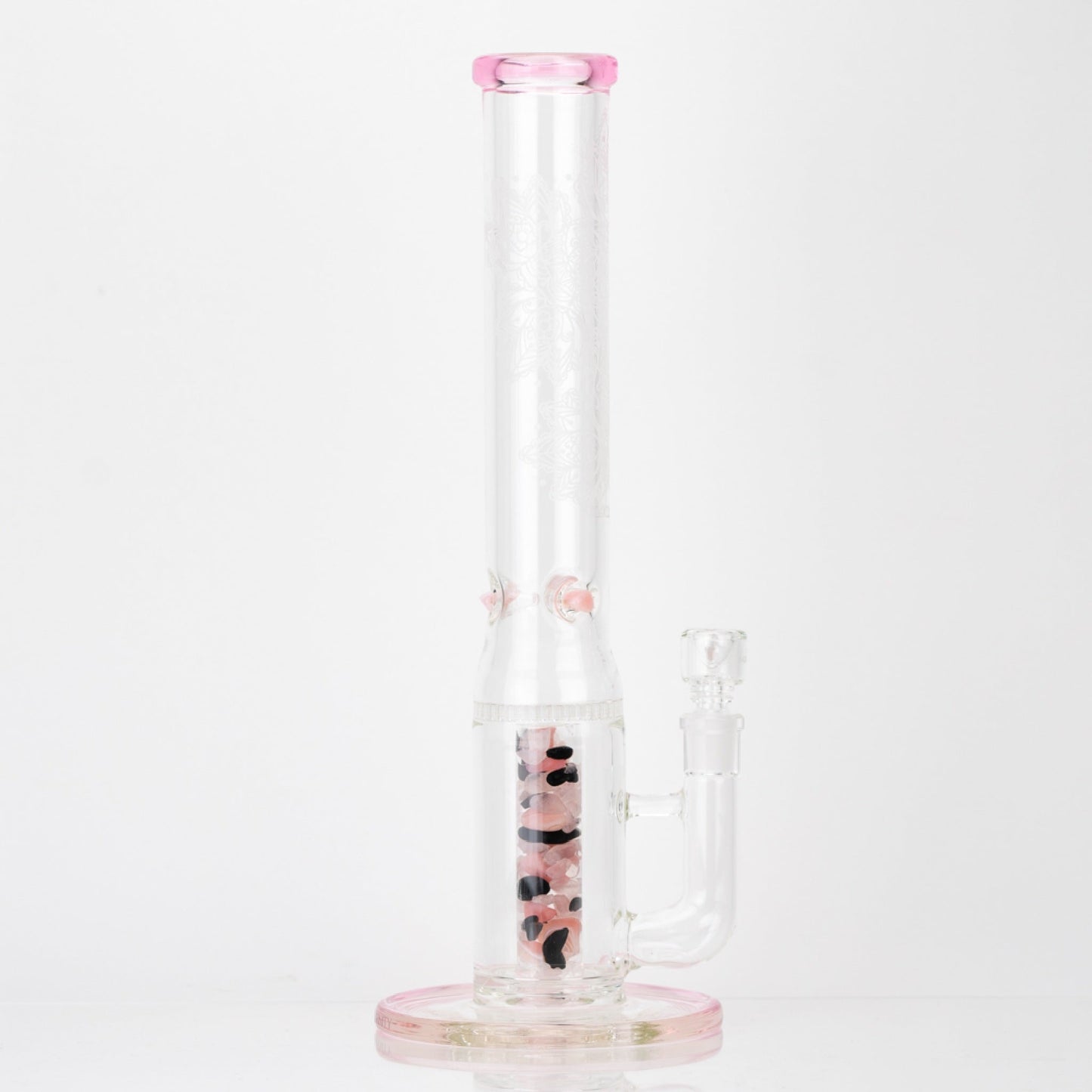 Glassfinity Prisim Stemless Bong - 12in Pink