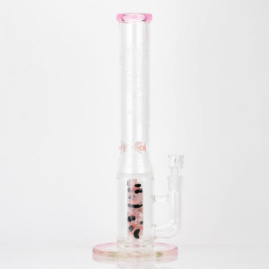 Glassfinity Prisim Stemless Bong - 12in Pink