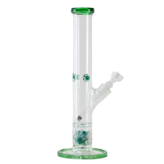Glassfinity Straight Tube Bong - 16in Green