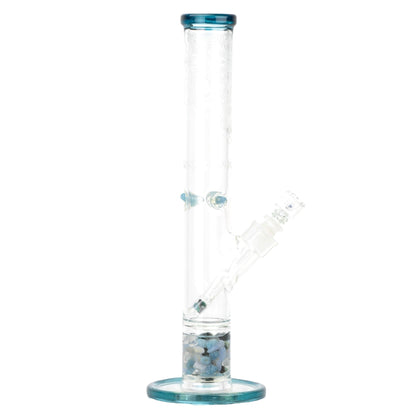Glassfinity Straight Tube Bong - 16in Blue