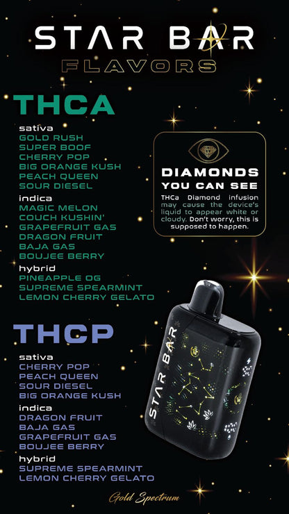 Gold Spectrum Star Bar THC-A Device - 5000mg