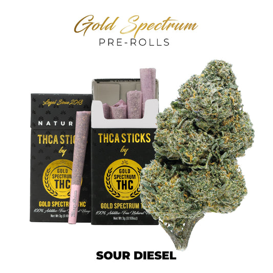 Gold Spectrum THC-A Pre-Roll Sticks - 6ct Sour Diesel (S)