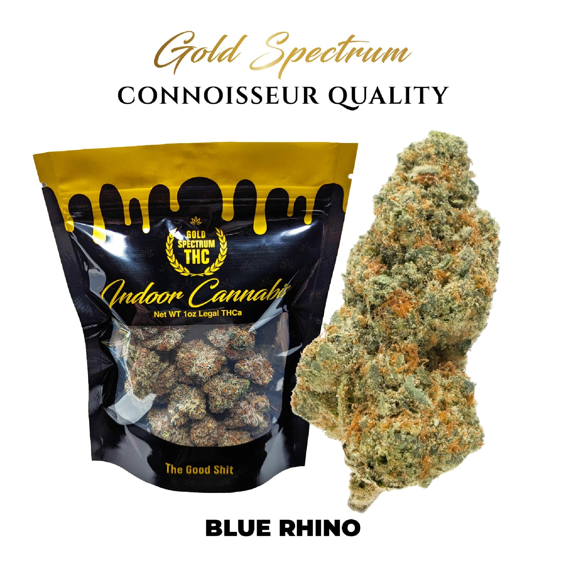 Gold Spectrum THCa Connoisseur Indoor Flower - 1g Blue Rhino