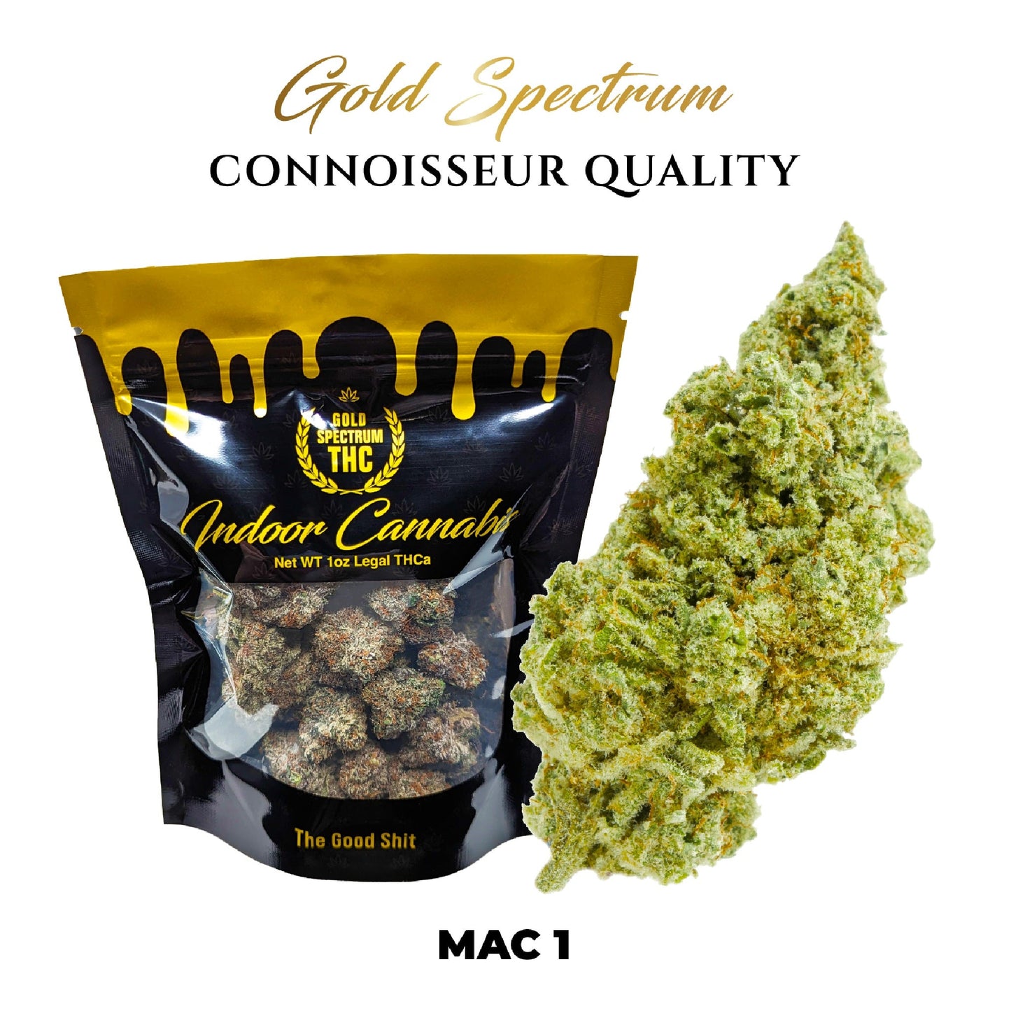 Gold Spectrum THCa Connoisseur Indoor Flower - 1g Mac 1
