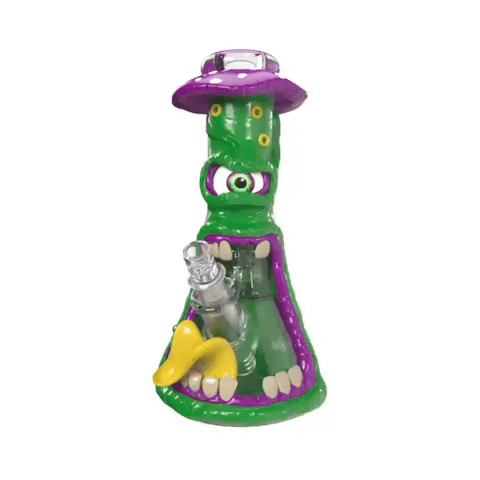 Green Eyed Toadstool Monster Bong - 13in